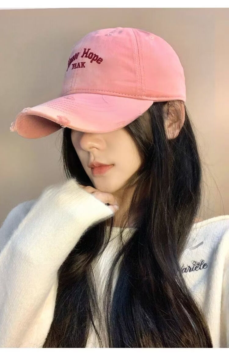 Peak Baseball Cap Small Face Large Head Circumference Distressed Vintage Style Wide Brim Outdoor Sun Protection Breathable Sports Hat 15