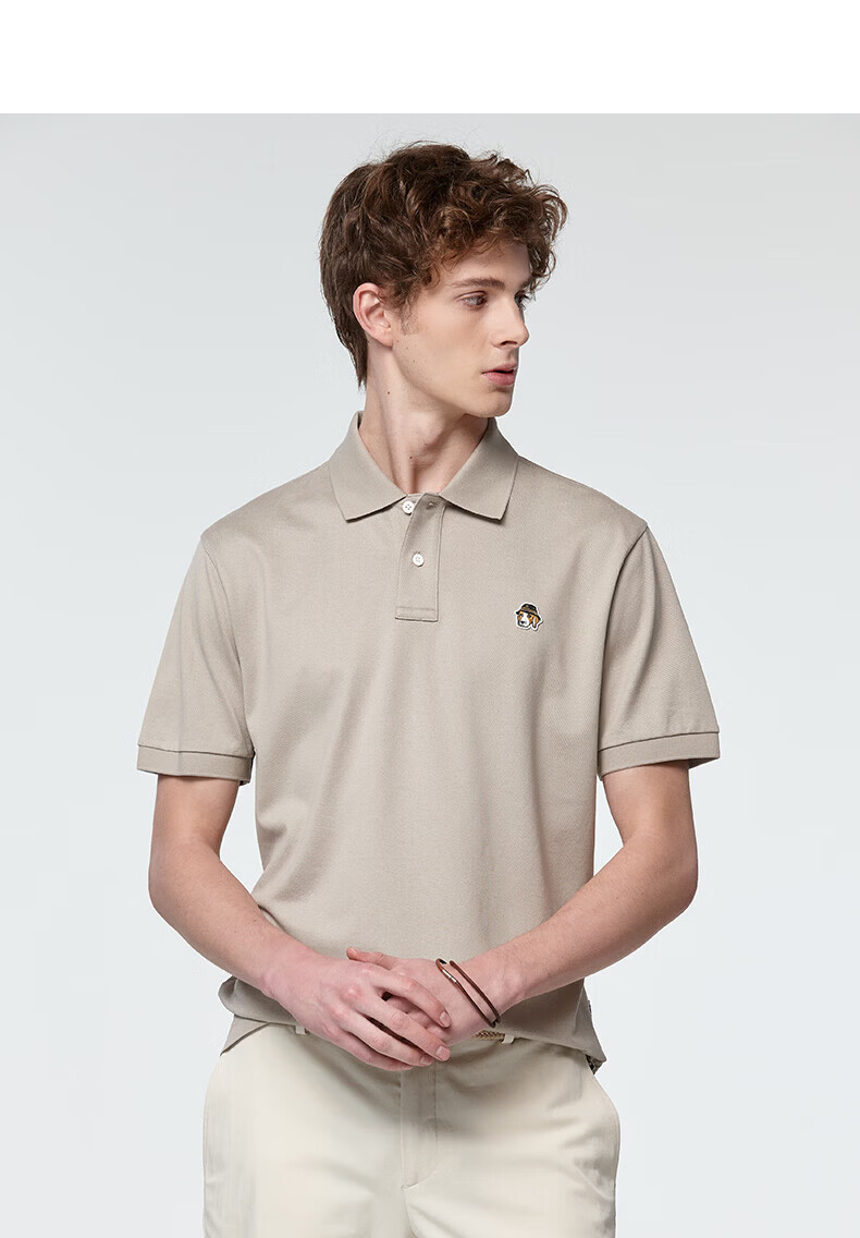 HAZZYS Men's Summer PHIZ Series Loose Classic Short Sleeve Polo Shirt ASTZE0DBI22 34