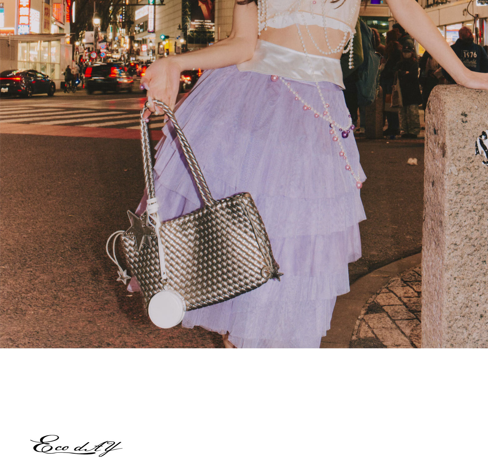 ECODAY Original Design Horizontal Woven Commuter Underarm Shoulder Tote Bag for Women Birthday Valentine's Day Gift 2
