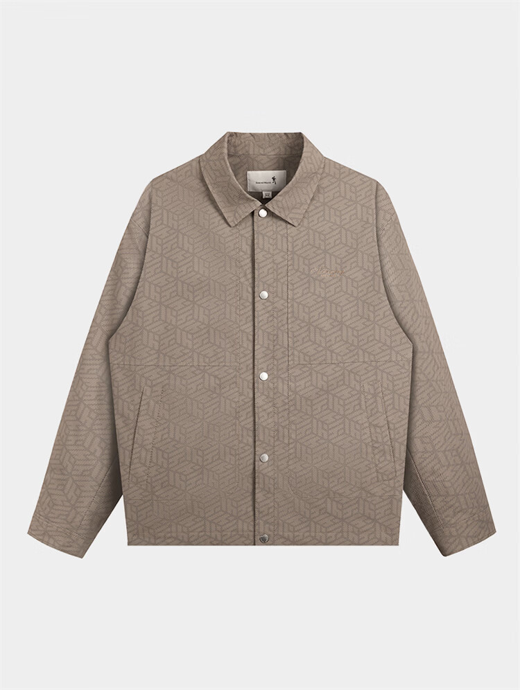 Dancing with Wolves [Trendy Full Print] Commuter Workwear Men's Premium Easy-Care Jacket Versatile Coat 701 Khaki S 5