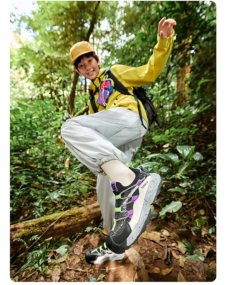 TOREAD 【Yuexing】 Kids' Sports Shoes Spring Summer Children's Bread Toe Hiking Shoes White/Blue Size 35 12