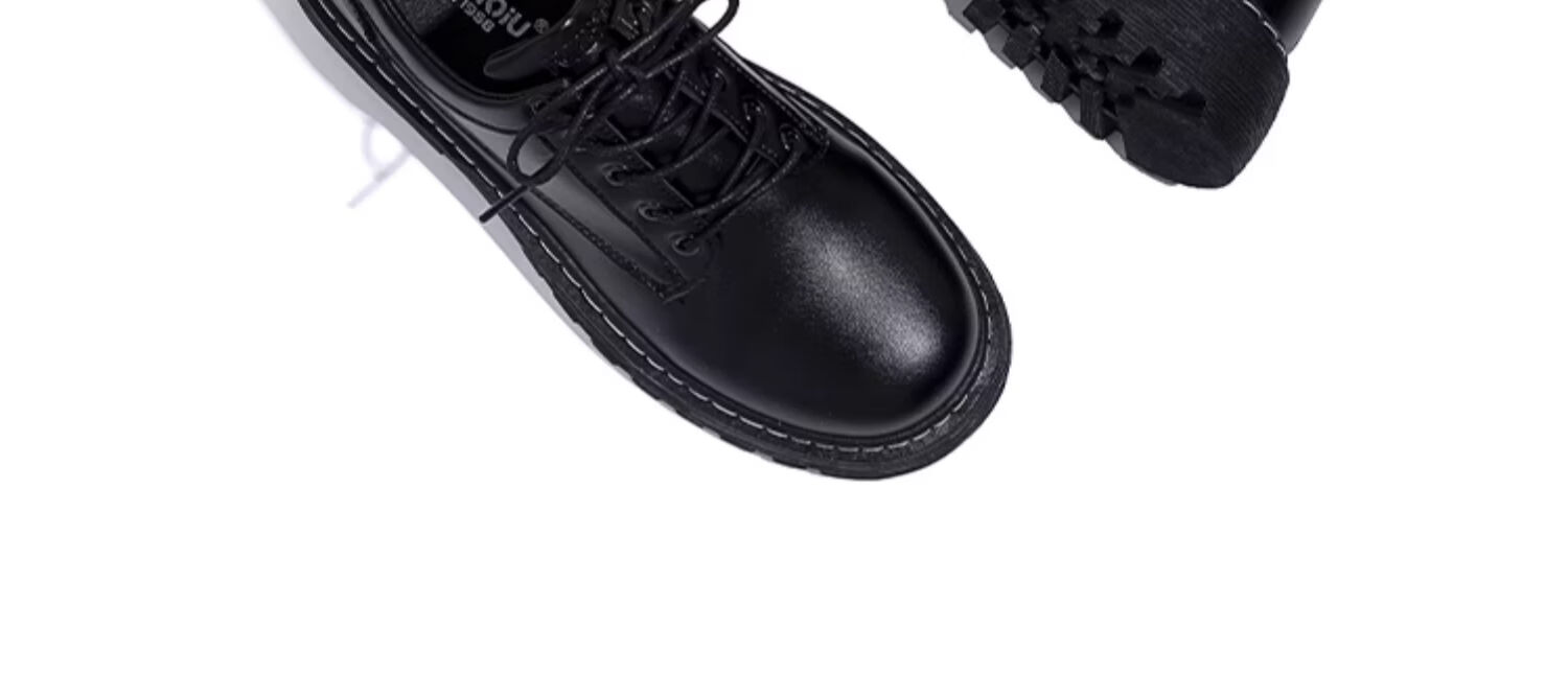 Global Black Leather Men's Shoes 2026 Spring New British Style Trendy Premium Formal Thick Sole Derby Shoes for Men 9