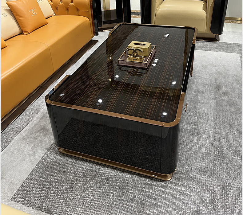 慕朗迪 意式轻奢实木茶几客厅宾利整装家具后现代港式别墅套房茶桌