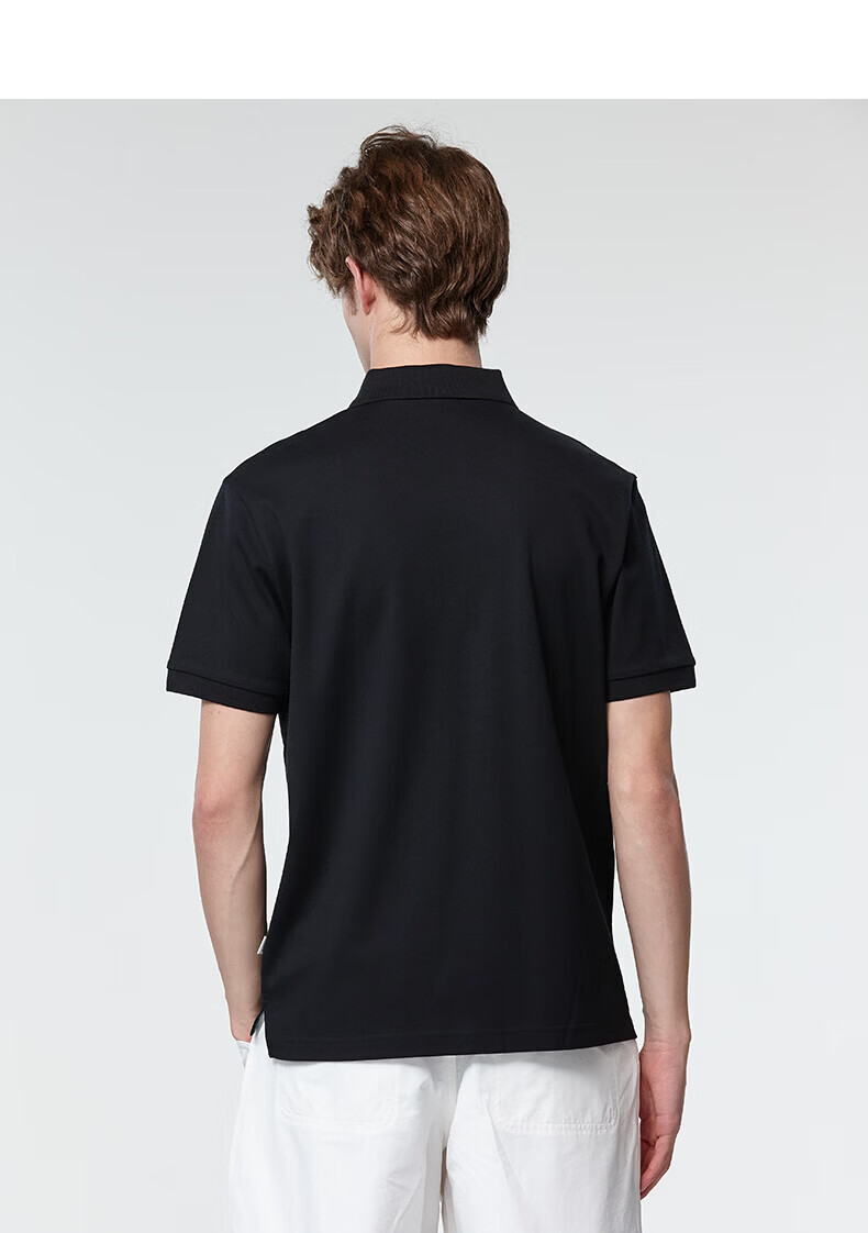 HAZZYS Men's Summer PHIZ Series Loose Classic Short Sleeve Polo Shirt ASTZE0DBI22 14