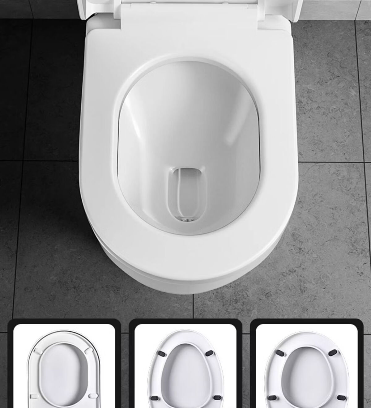 Taoshi V-Shaped Universal Toilet Seat Cover Double Slow-Closing Extra Thick Household Old-Style Toilet Lid 16