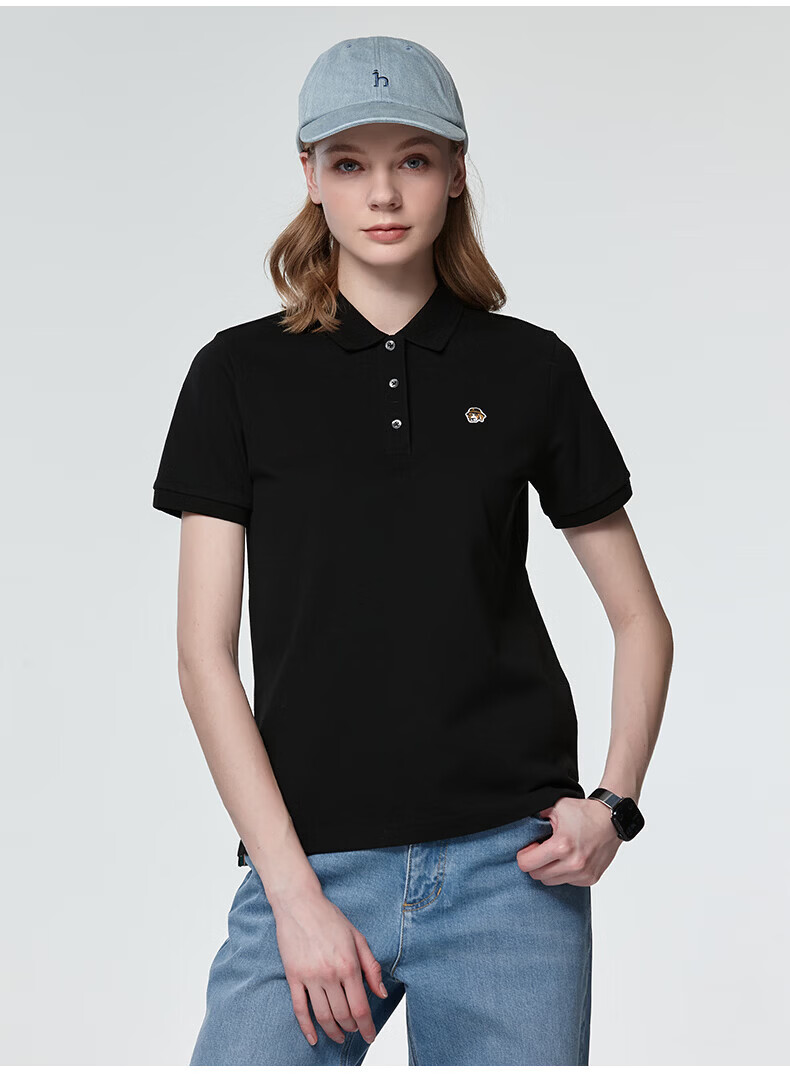 HAZZYS Women's Summer PHIZ Series Three-Button Casual Short Sleeve Polo Shirt ASTSE0DBX01 2