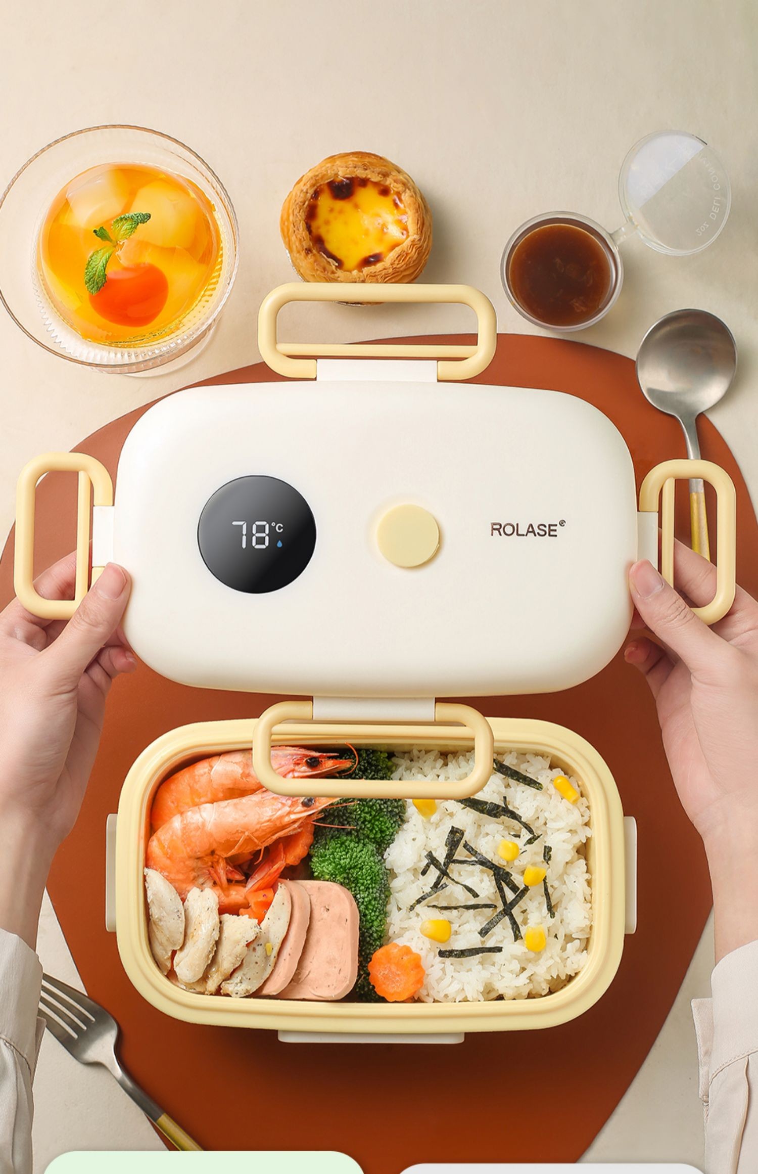 苏··泊尔品质智能温显保温饭盒女便当盒餐盒上班族学生儿童小型便携