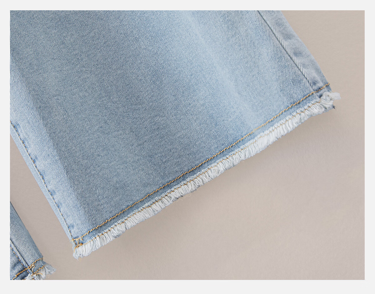 Cypress High-Waist Slim Washed Micro Flared Jeans for Women 2026 Spring New Fashion Slim Fit Denim Pants 10