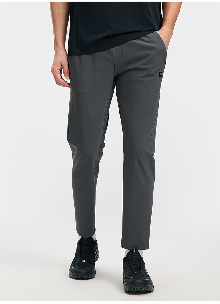 FILA Official Agile Men's Knit Pants 2026 Spring Running Fitness Basic Straight-Leg Trousers 18