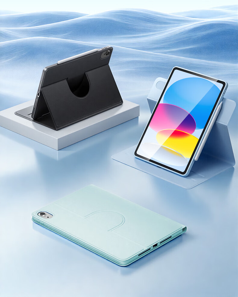 Suoying [720° Horizontal and Vertical Rotation] iPad Mini 7/6 Case 2024/21 Mini 8.3 Inch 7th/6th Generation Protective Cover Apple Tablet Stand Anti-Bend Smart Leather Case 2
