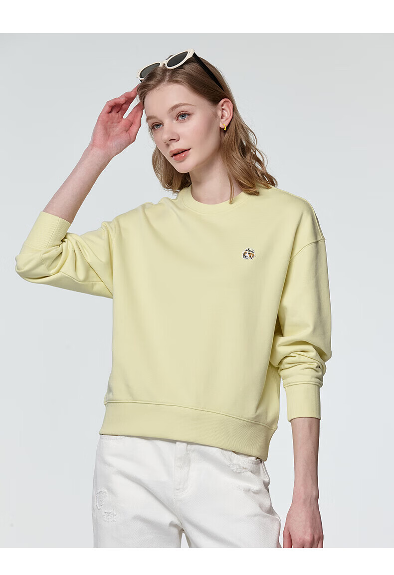 HAZZYS Women's Spring PHIZ Series Loose Pullover Crewneck Sweatshirt ABTSE0DAX01 13