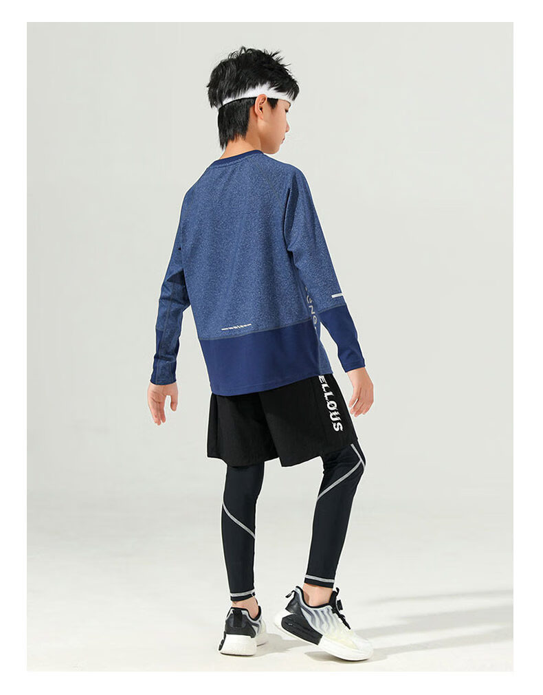Moonkids Boys Quick-Dry Sports Set Kids Spring Autumn Running Training Suit Big Boys Badminton Football Quick-Dry Basketball Jersey 7