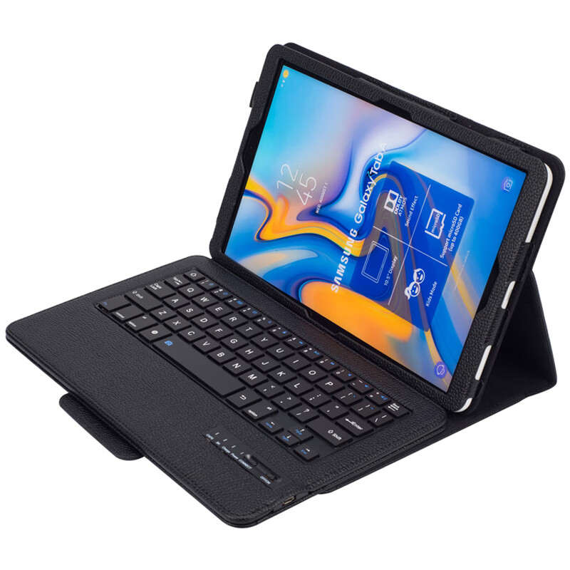 三星tab a t590蓝牙键盘保护套t595c皮套10.5英寸t597平板支撑壳 黑色
