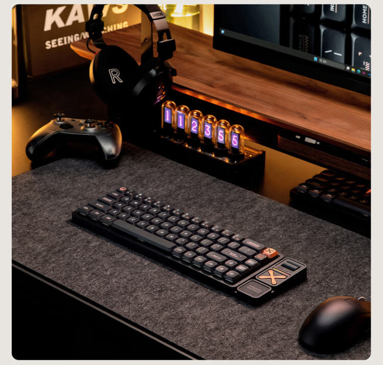 IQUNIX Aluminum Factory MG65 Series Low-Profile Mechanical Keyboard Wireless Tri-Mode Compatible with Mac Tablet Office Ultra-Thin Gaming MG65 Misty White Light Feather Switch 23