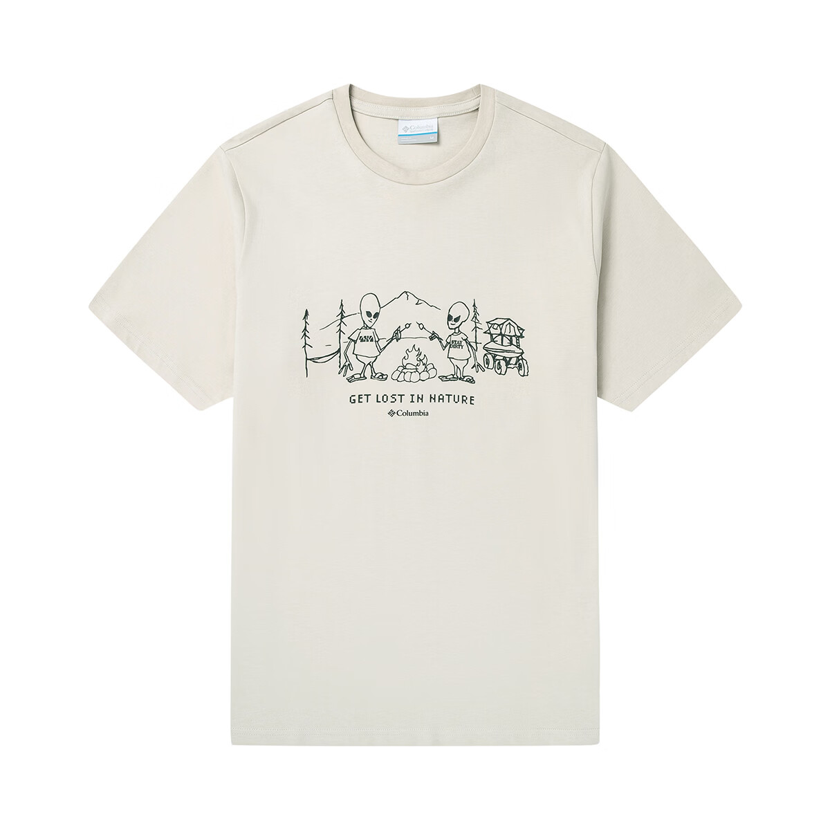 Columbia Men's Graphic Print Crew Neck Outdoor Sports Short Sleeve AE2306-278 XL White 1