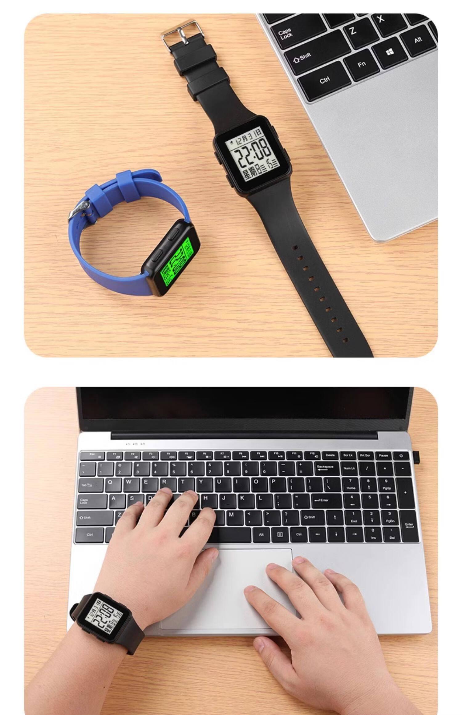 GEORGCOUNT Men's Multifunctional Square Digital Watch, Student Unisex Alarm Clock, Luminous Sports Children's Watch for Boys 19