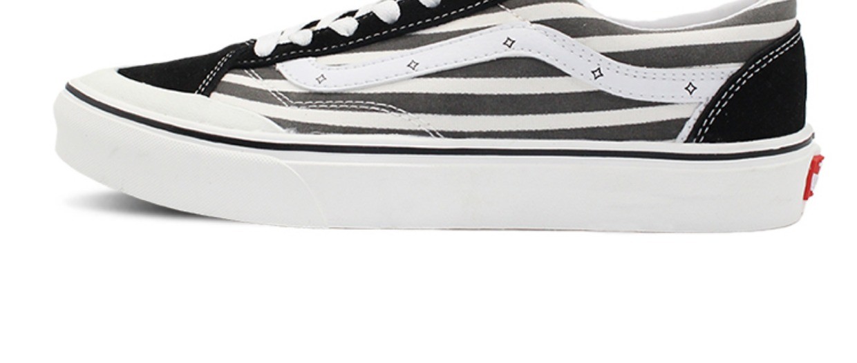 万斯官网旗舰店休闲男女鞋style 36黑白斑马纹板鞋情侣帆布鞋 黑白