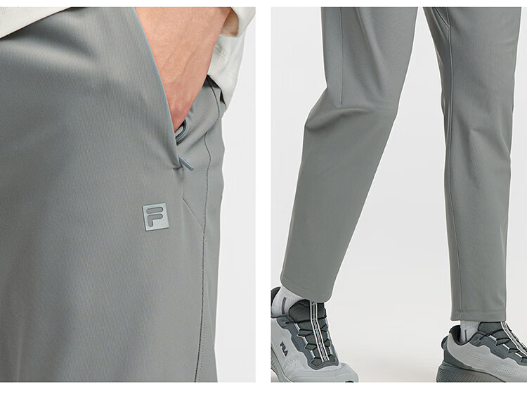 FILA Official Agile Men's Knit Pants 2026 Spring Running Fitness Basic Straight-Leg Trousers 15