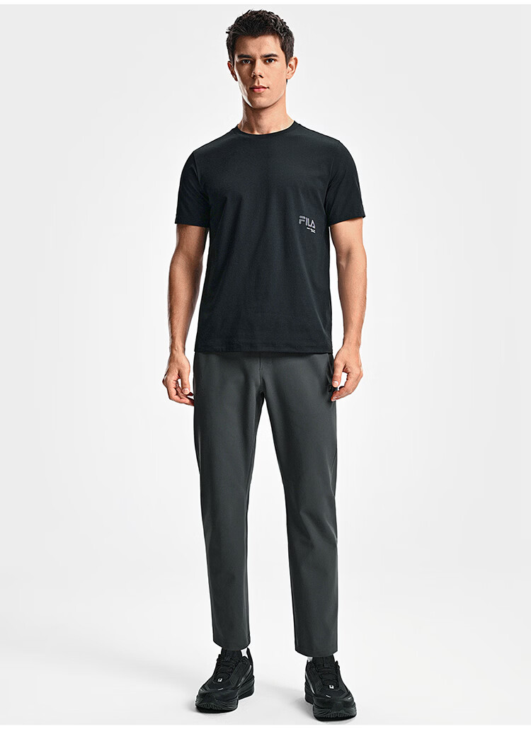 FILA Official Agile Men's Knit Pants 2026 Spring Running Fitness Basic Straight-Leg Trousers 20