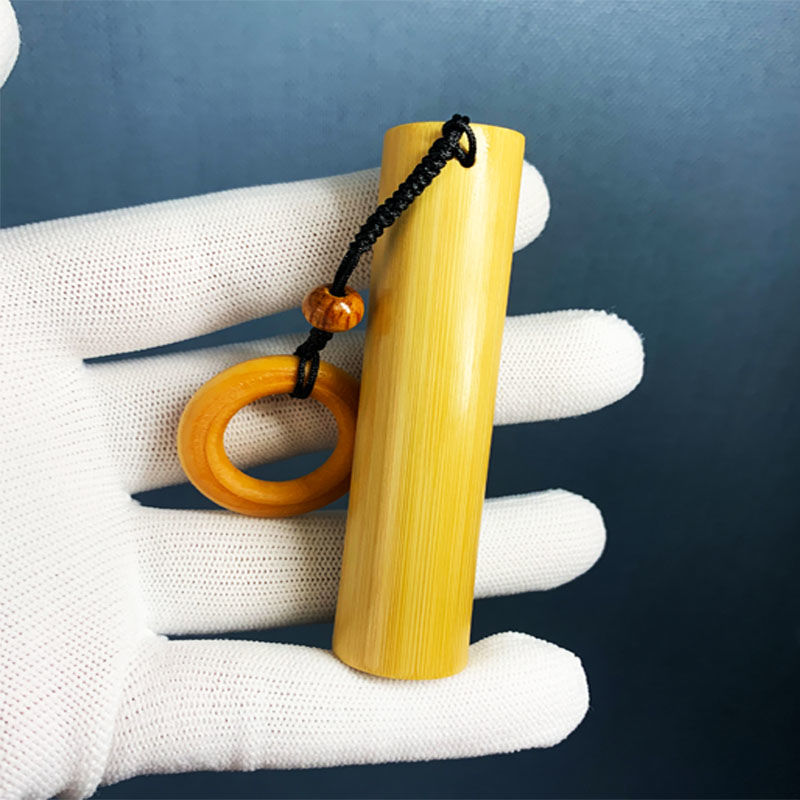 成品实心竹高密度老料实心玉竹精抛光竹环木环手把件天然竹雕配饰竹子