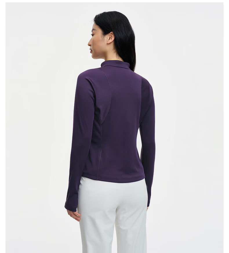 Biyinlefen Lightweight Sun Protection 2026 Spring New Women's Sports Casual Simple Stand Collar Long Sleeve T-Shirt 15