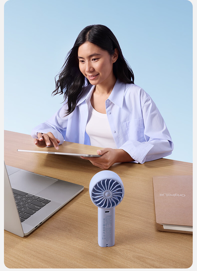 Aecooly Handheld Mini USB Rechargeable Portable Foldable Pocket Fan Lightweight Outdoor High Wind Power 19