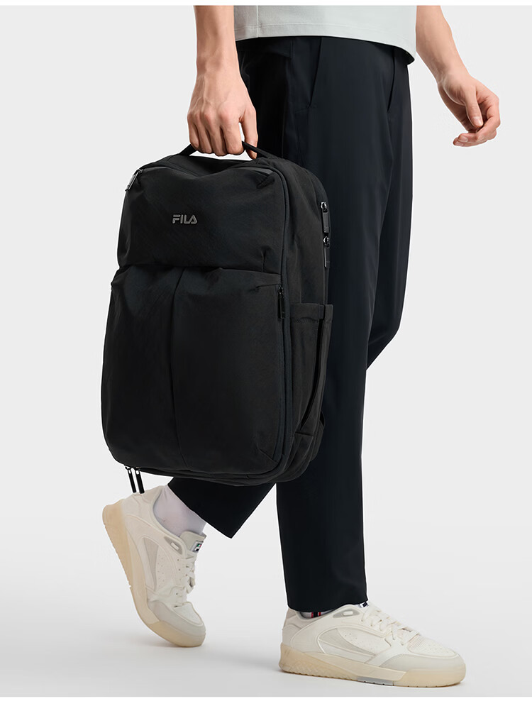 FILA Official Men's Backpack 2026 Summer Casual School Bag Dual-Shoulder Business Commuter Laptop Bag 5