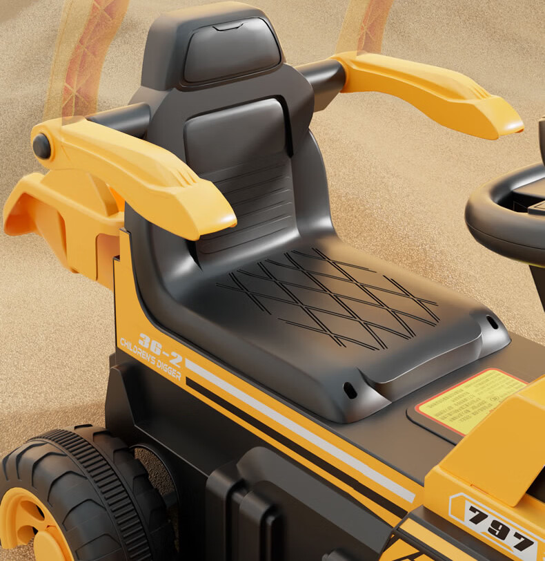 Feige Children's Electric Excavator Ride-On Toy Car for Kids Ages 1-8 Large Battery-Powered Digging Vehicle for Boys and Toddlers 17