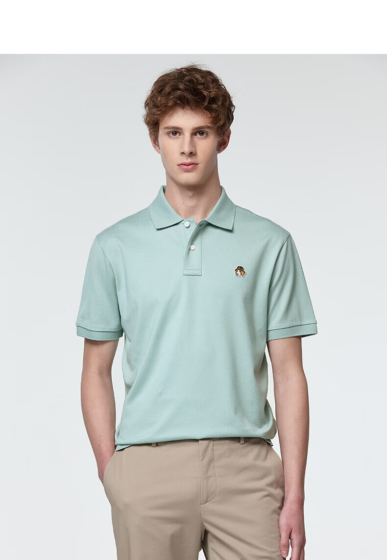 HAZZYS Men's Summer PHIZ Series Loose Classic Short Sleeve Polo Shirt ASTZE0DBI22 29