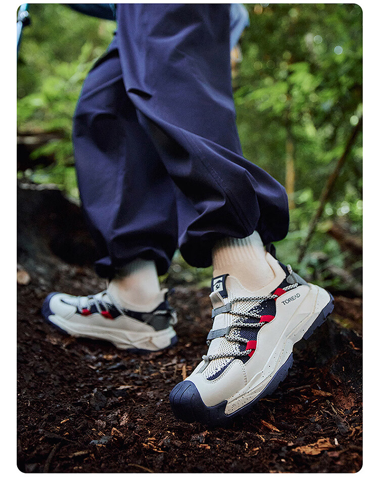 TOREAD 【Yuexing】 Kids' Sports Shoes Spring Summer Children's Bread Toe Hiking Shoes White/Blue Size 35 29