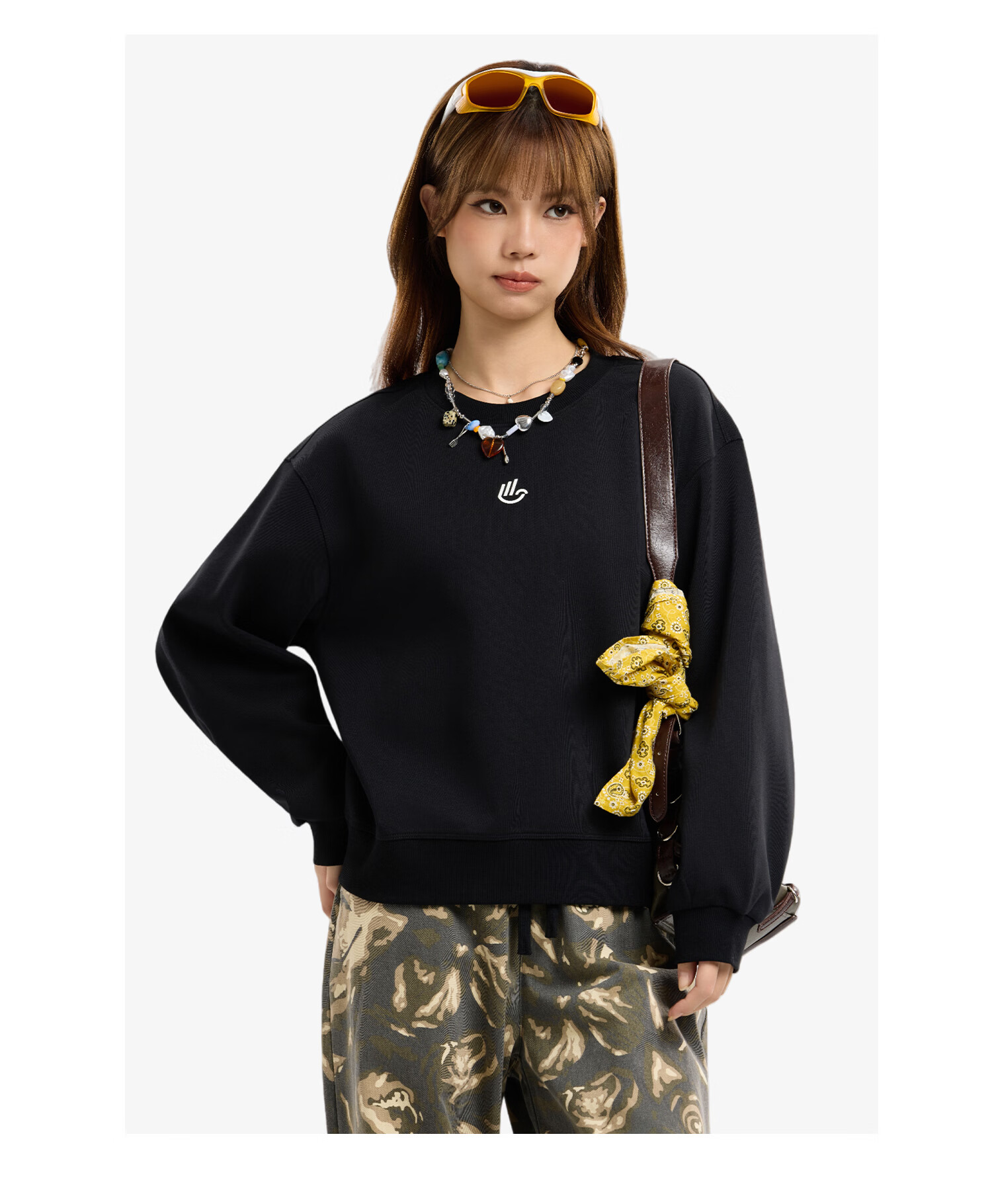 Metersbonwe Women's Hoodie 2026 Spring New Trendy Versatile Long Sleeve Simple Comfortable Top 18