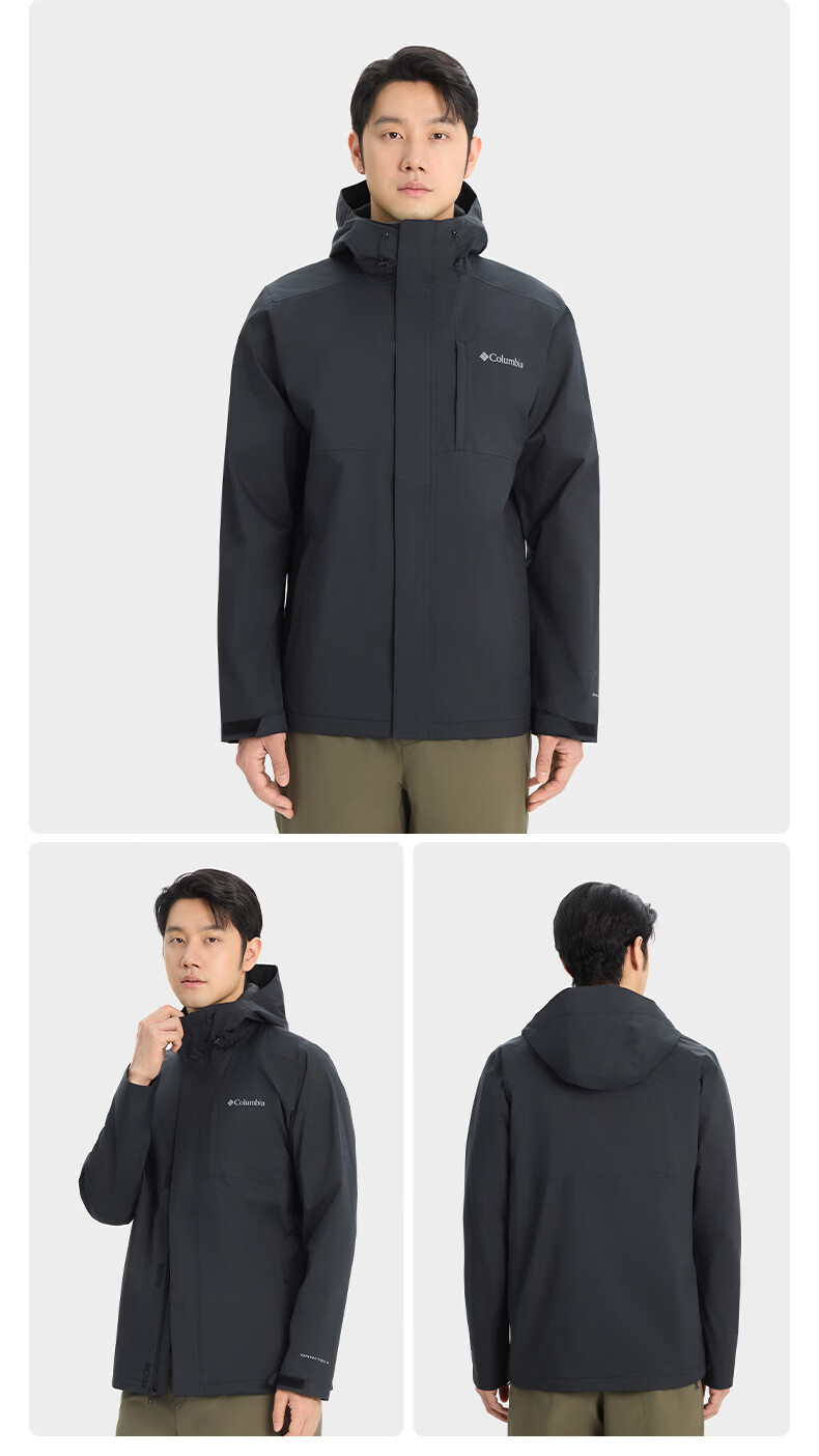 Columbia Outdoor Waterproof Couple's All-Weather Hiking Hooded Jacket XE5743 010 L 8