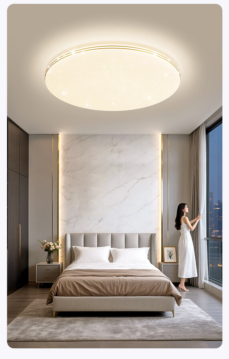 Daier LED Ceiling Light, Modern And Simple Design, Eye-Protecting, for Study Room And Bedroom, Zhongshan Lighting Fixture, Starry Sky Style, Luxury Design, Installation Included 15