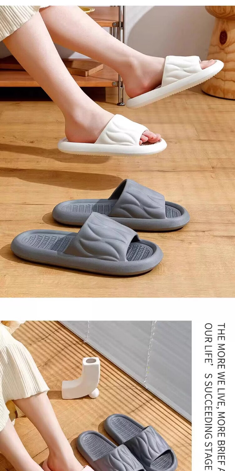 ABFE Men's and Women's Couple Indoor Home Non-Slip Thick Sole Shower Bathroom Slippers Pink Size 40-41 9