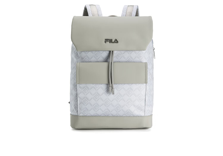 FILA Official "Black Warrior" Men's Commuter Fashion Casual Backpack Flap Double Shoulder Bag 19