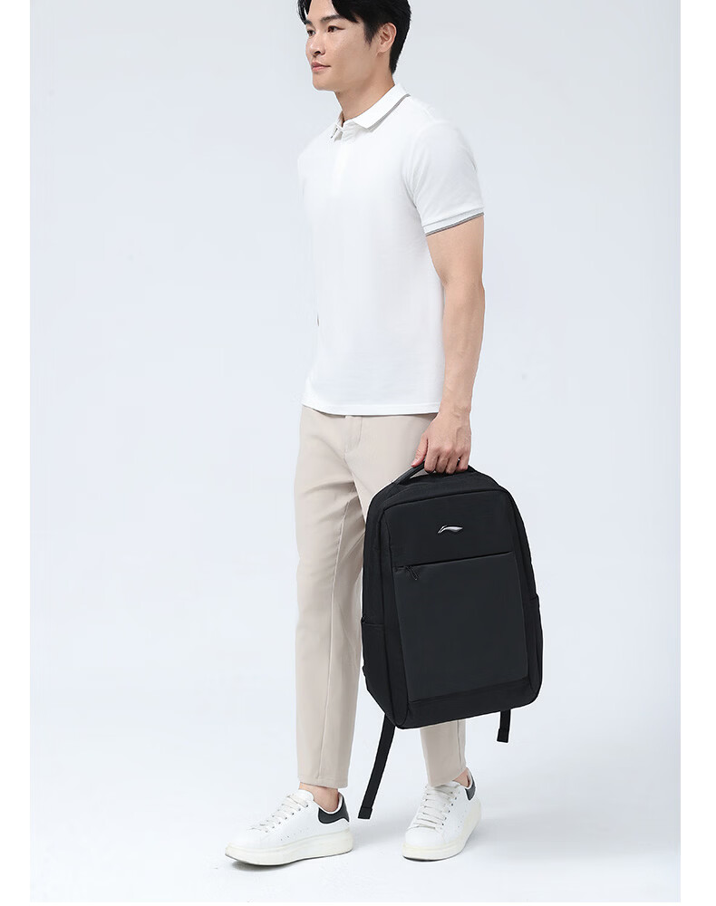 LI-NING Large Capacity Business Travel Backpack Unisex Outdoor Casual School Bag for High School, Middle School, and College Students 15
