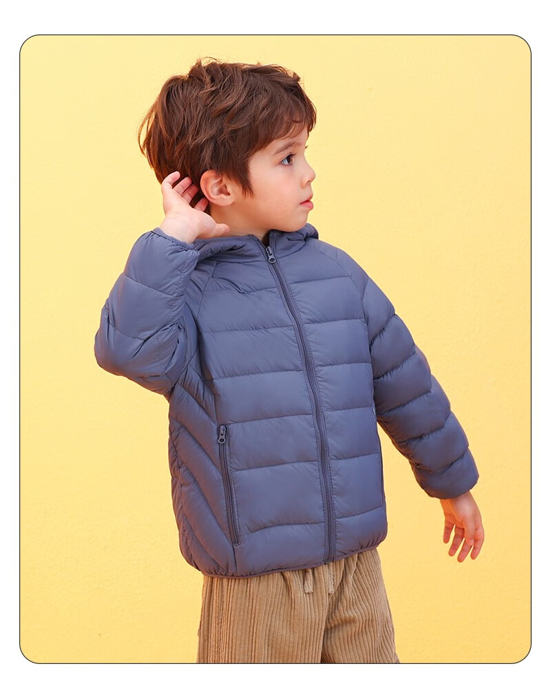 鸭鸭儿童轻薄羽绒服男女童装2022年冬季新款时尚保暖中大童外套sn