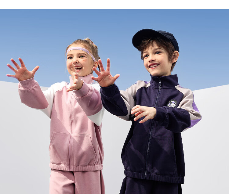 Disney Kids Set Boys and Girls 2026 New Spring Fleece-Lined Sports Sweatshirt Two-Piece Trendy Cool Jacket and Pants 52