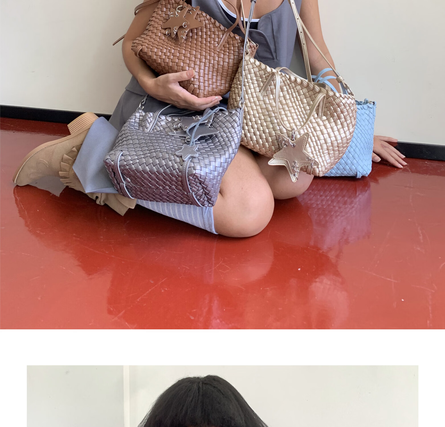 ECODAY Original Design Horizontal Woven Bag Vegetable Basket Luxury Lightweight Shoulder Crossbody Handbag Birthday Gift for Best Friend 13