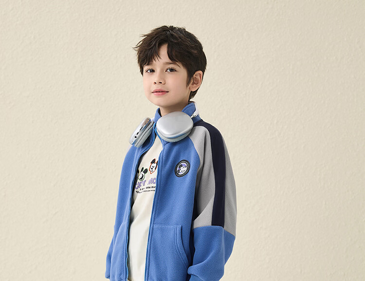 Disney Kids Set Boys and Girls 2026 New Spring Fleece-Lined Sports Sweatshirt Two-Piece Trendy Cool Jacket and Pants 34