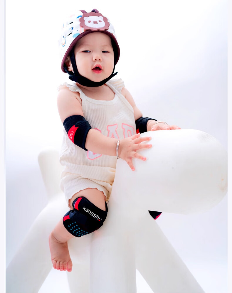 Kangshu Baby Crawling Knee Pads Children's Protective Knee Covers Toddler Walking Fall Prevention Infant Knee Leg Guards Full Set 23