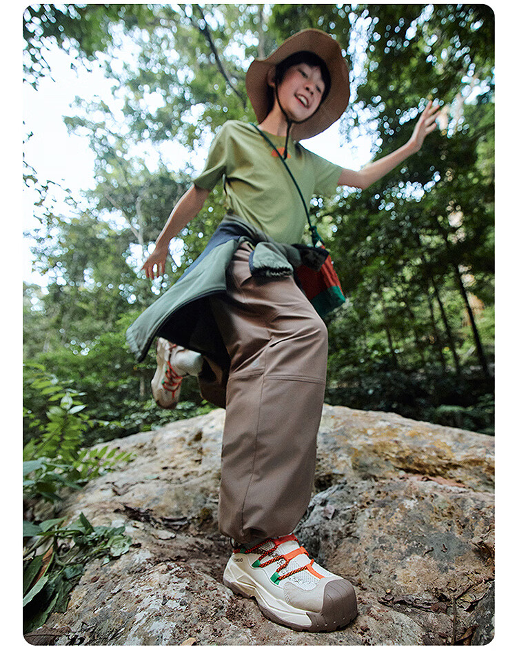 TOREAD 【Yuexing】 Kids' Sports Shoes Spring Summer Children's Bread Toe Hiking Shoes White/Blue Size 35 17