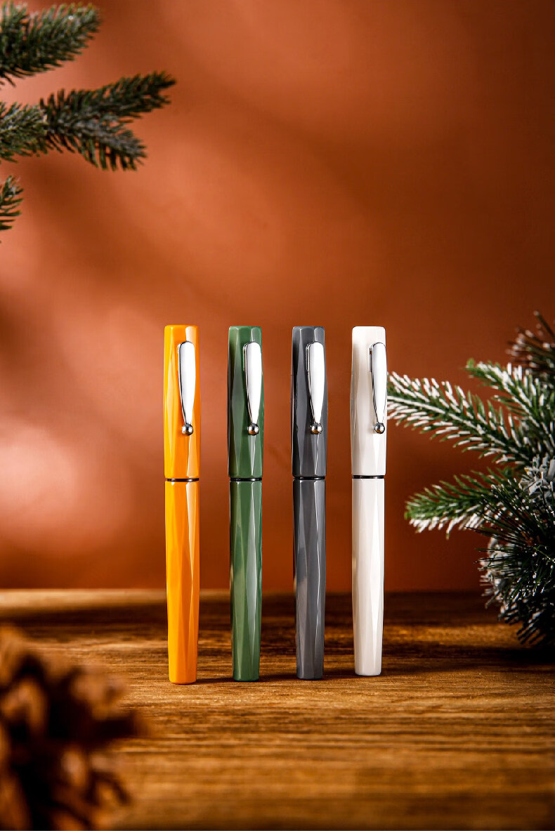 PLATINUM Lucky Stone Series Calligraphy Fountain Pen Small Meteor Entry-Level Refillable Ink Cartridge Converter Hard Pen Calligraphy 9