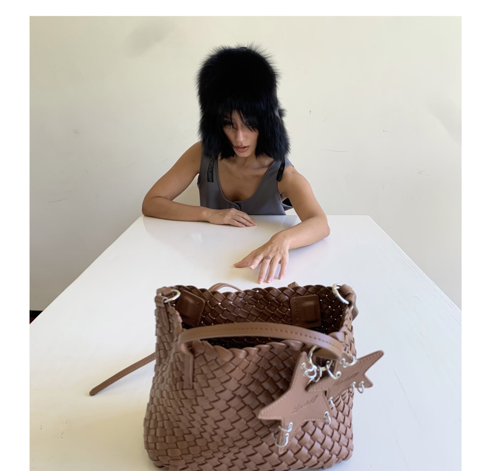 ECODAY Original Design Horizontal Woven Bag Vegetable Basket Luxury Lightweight Shoulder Crossbody Handbag Birthday Gift for Best Friend 25