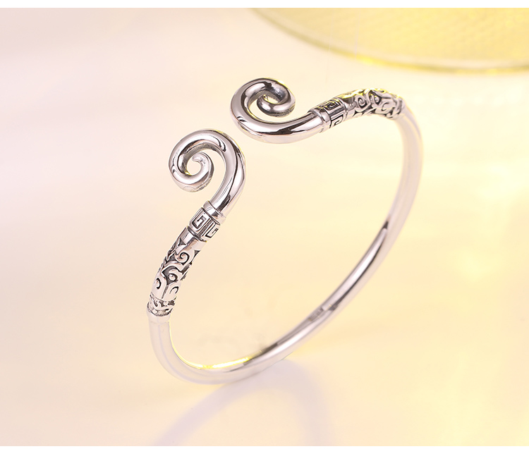 倾城一世 人生大事莫三妹同款金箍手镯紧箍咒银手镯c银999女复古情侣