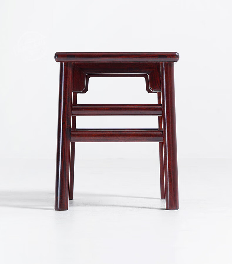 美如画血檀(学名:染料紫檀) 王世襄款长方凳 餐桌凳 高凳子 长方凳*1