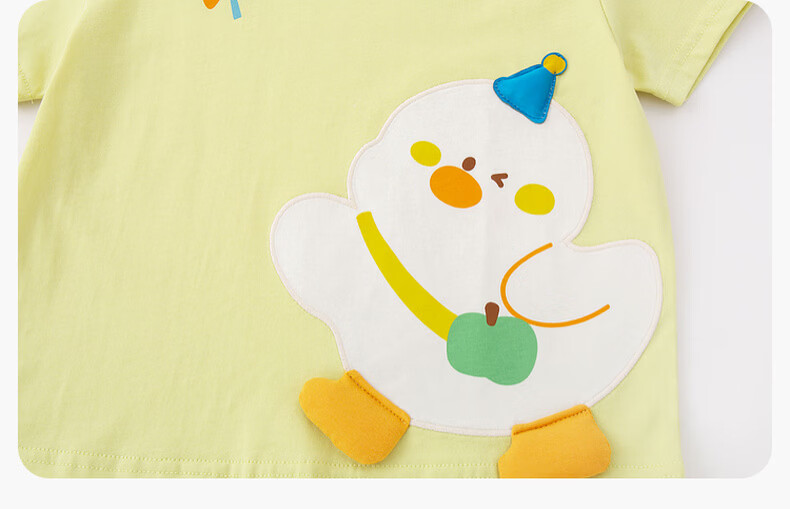 Dudu Kids Cartoon Summer Set Baby Skin-Friendly Two-Piece Boys T-Shirt Girls Mosquito-Proof Pants Green Stripes 100 22