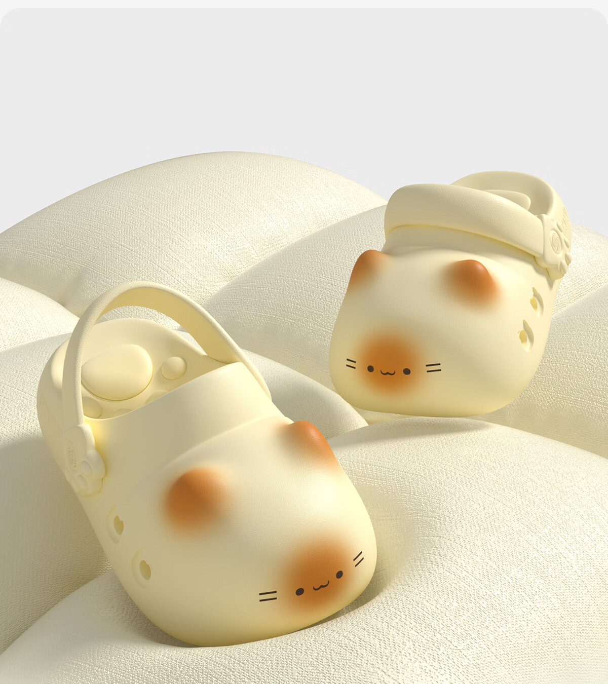 Chikoku Cute Cat Paw Clog Shoes for Women New Thick Sole Birkenstock Style Slip-On Anti-Slip EVA Sandals 13