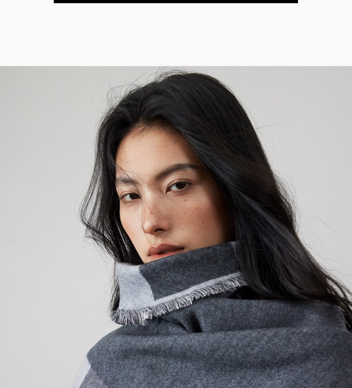 Lagur Blue Moment Tranquil Blue Fine Wool Triangle Scarf and Shawl Dual-Use Warmth Tranquil Blue 34
