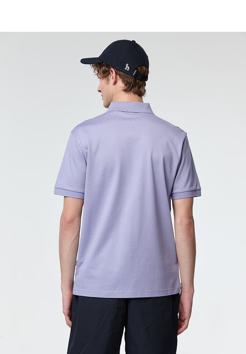 HAZZYS Men's Summer PHIZ Series Loose Classic Short Sleeve Polo Shirt ASTZE0DBI22 37